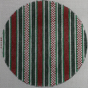 Red/Green Striped Round