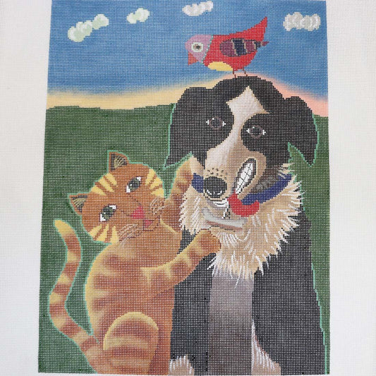 Cat, Dog & Bird