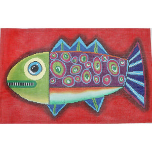 Bright Fish on Red