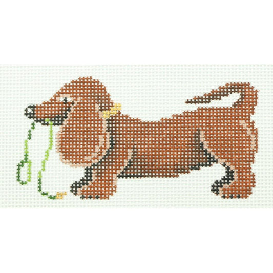 Dachshund with Leash