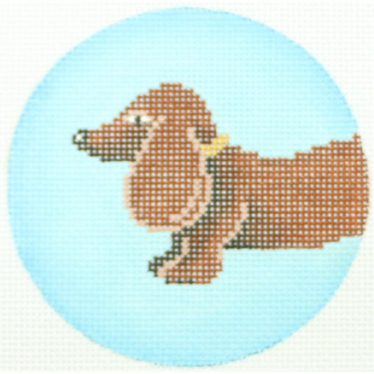 Dachshund on Blue