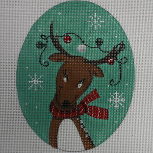 Reindeer/Lights Oval