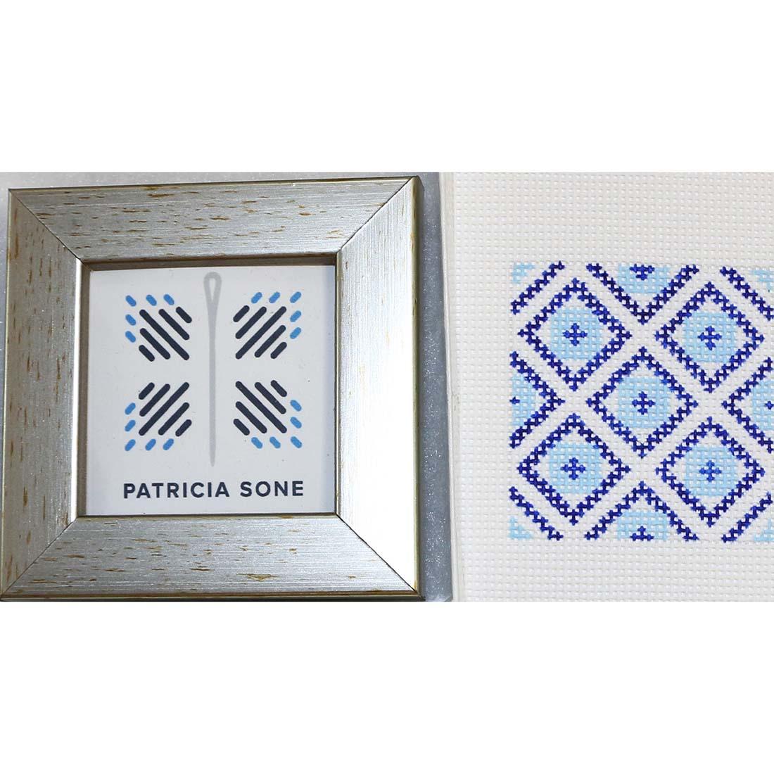 Blue Geometric w/ Frame