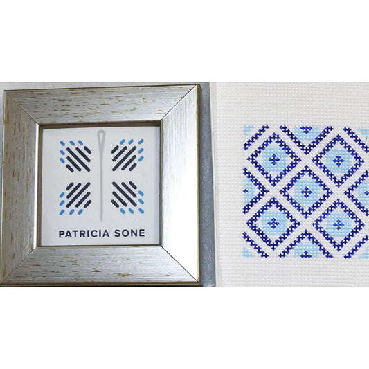Blue Geometric w/ Frame