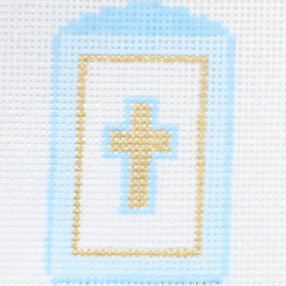 Blue/Gold Cross Bookmark