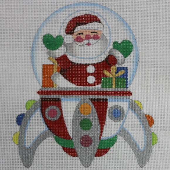 Santa in Bubble Rocket