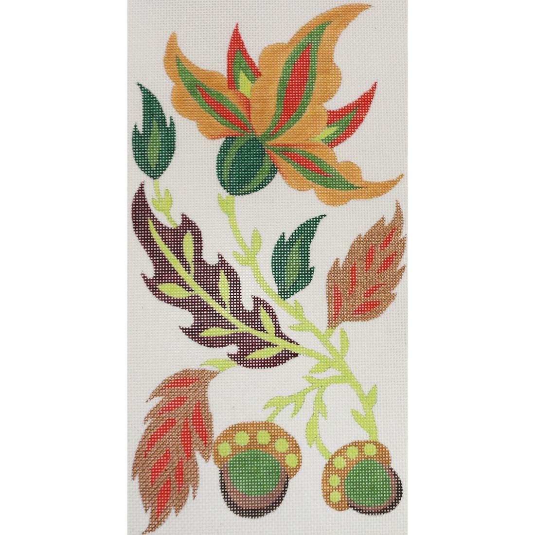 Rectangular Orange Floral