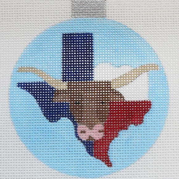 Texas & Longhorn Ornament