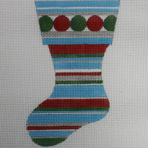 Blue/Red Striped Mini Sock