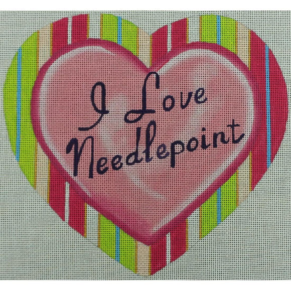 I Love Needlepoint Heart