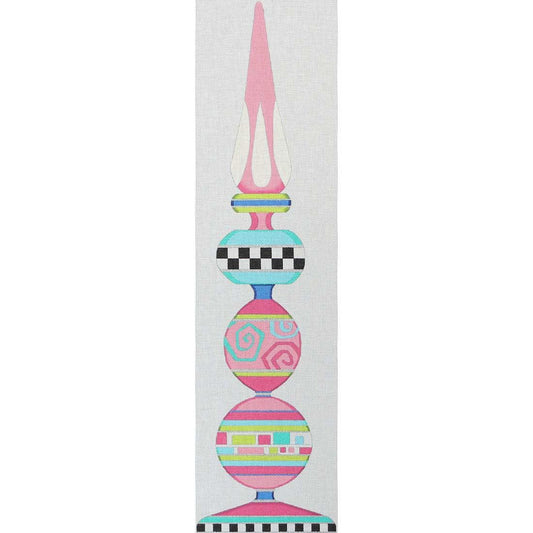 Pink/Green Finial 22"