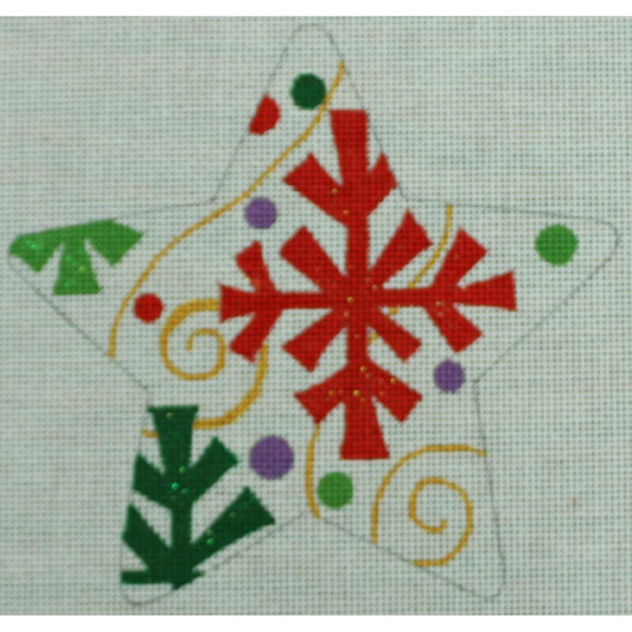 Red/Green Snowflake Star