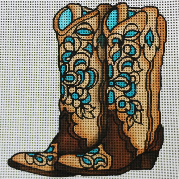 Turquoise Inlay Boots