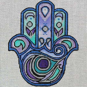 Hamsa Purple Swirl