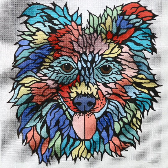 Stained Glass Dog