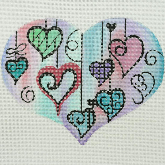 Blue/Pink Watercolor Heart