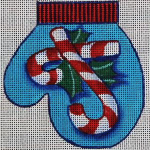 Candy Cane Mitten