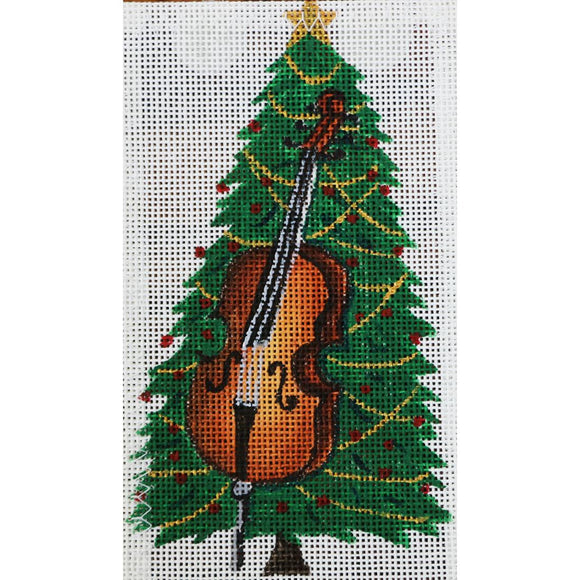 Cello w/ Christmas Tree