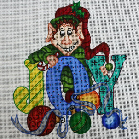 Joy w/ Elf and ornaments