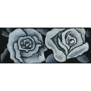 White Roses on Black