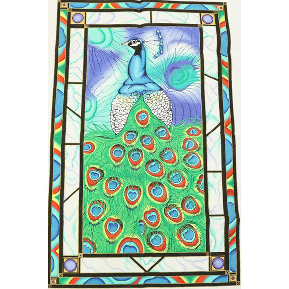 Peacock Stained Glass Rug