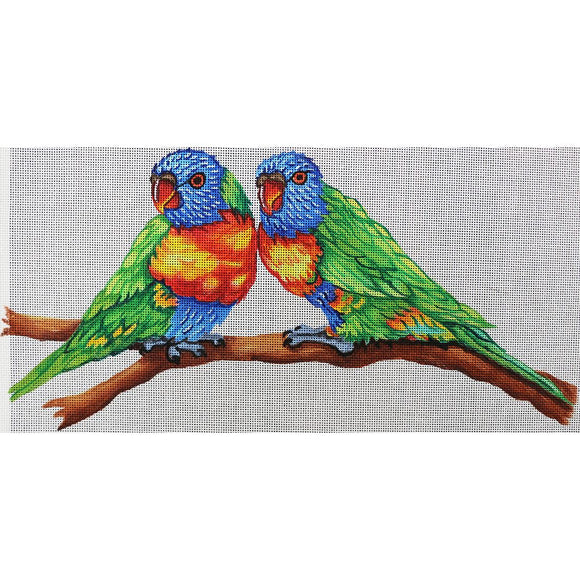Parrots on A Branch