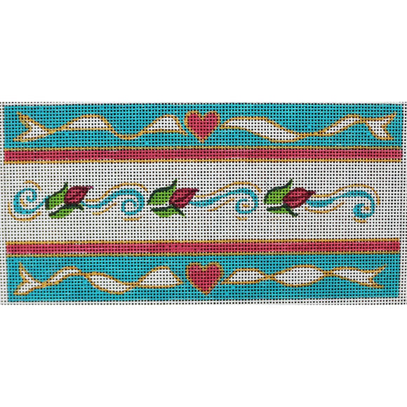 Turquoise, Red w/ Flowers