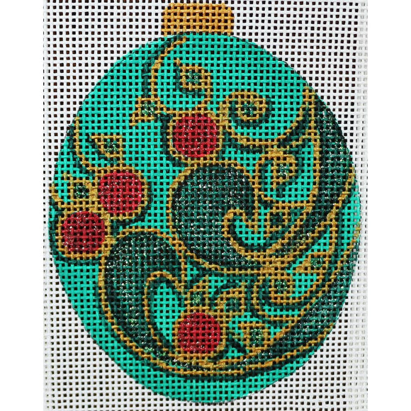 Green/Gold/Red Ornament