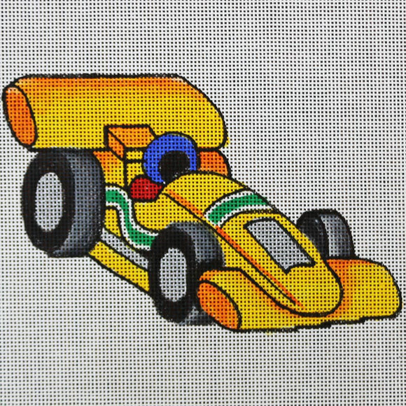 Yellow Drag Race Car