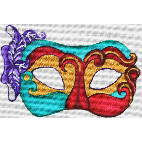 Red/Teal/Gold Mask
