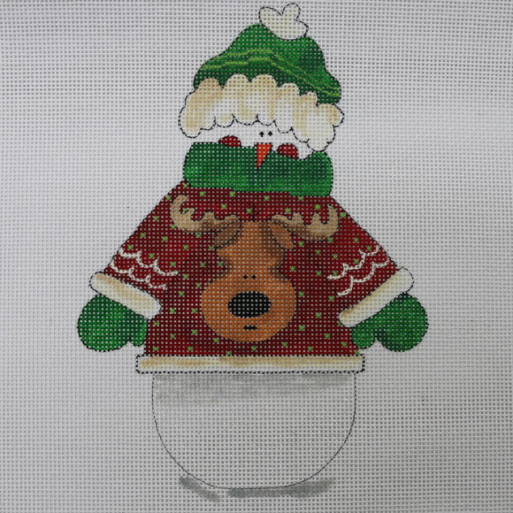Snowman in Reindeer Sweater
