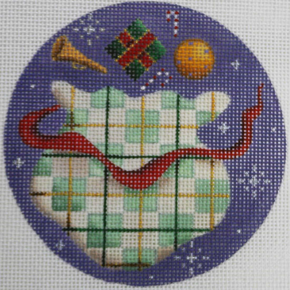 Plaid Bag of Toys Round