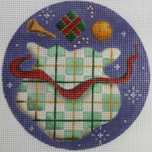 Plaid Bag of Toys Round
