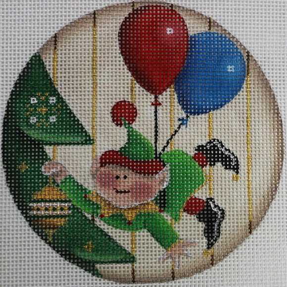 Elf w/ Balloons & Tree