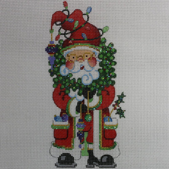Skinny Santa w/ Wreath/Lights