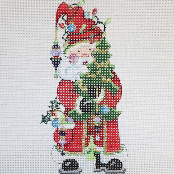 Skinny Santa with Tree