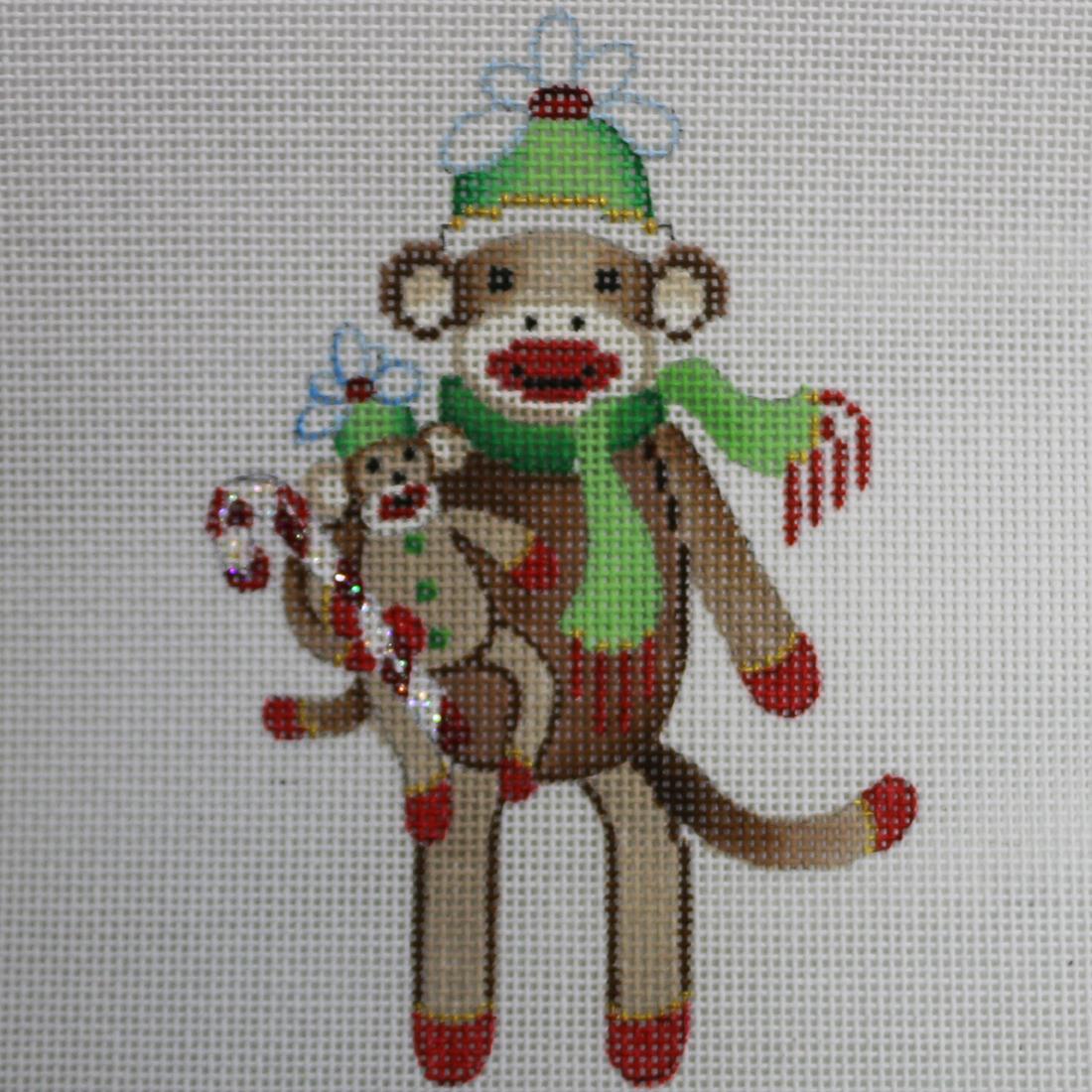 Sock Monkey with Small Sock Monkey