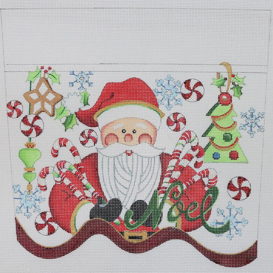 Santa with Candy Canes Cuff, 18 mesh