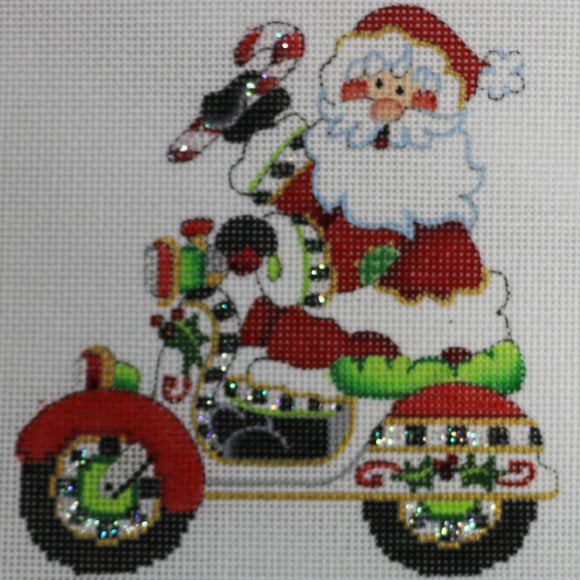 Santa on Moped