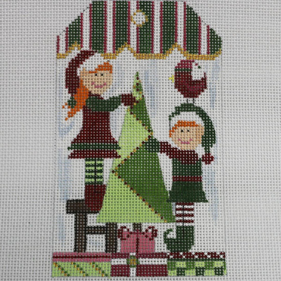 Santa's Helpers Tag with stitch guide