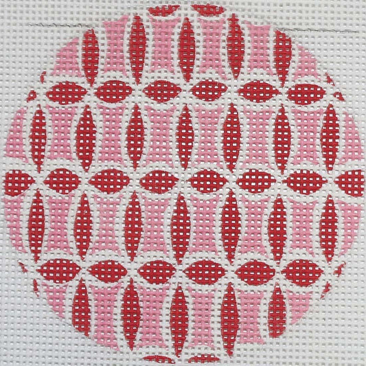Pink/Red Geometric Round