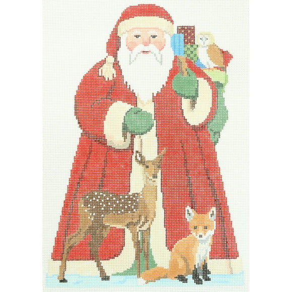 Santa w/ Baby Forest Animals