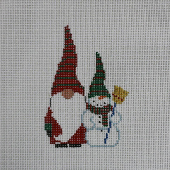 Gnome with Snowman