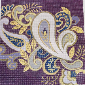 Purple & Navy Paisley