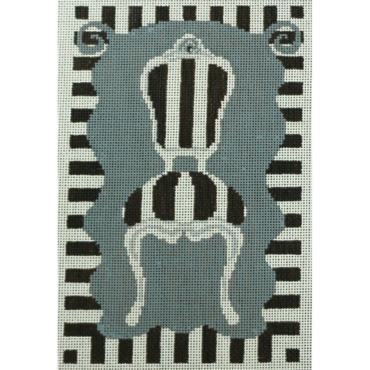 Striped Armless French Chair, 18 mesh