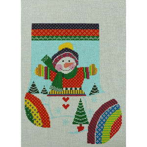 Knitted Snowman Sock