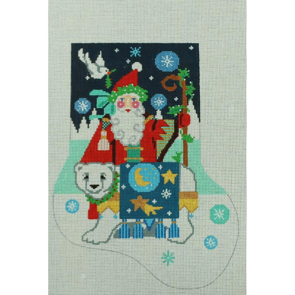 Magical Polar Santa Sock