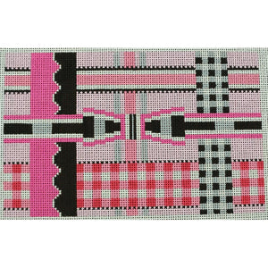 Woven Pink/Black Ribbons