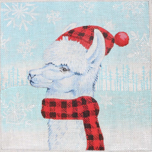 Llama w/ Red/Black Scarf