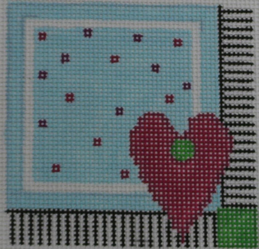 Fushia Heart Coaster